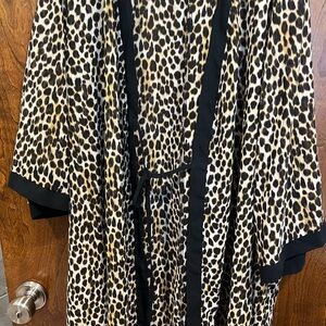 torrid Leopard Print Swim Coverup with Black Trim